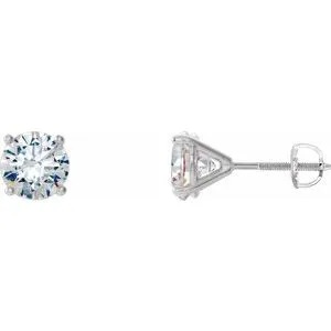 14K White 1/3 CTW Natural Diamond Cocktail-Style Earrings