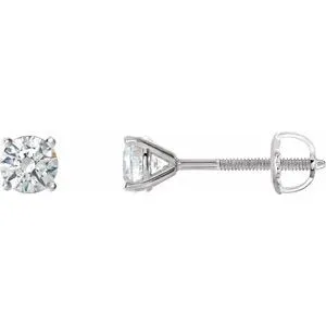 14K White 1/3 CTW Natural Diamond Cocktail-Style Earrings