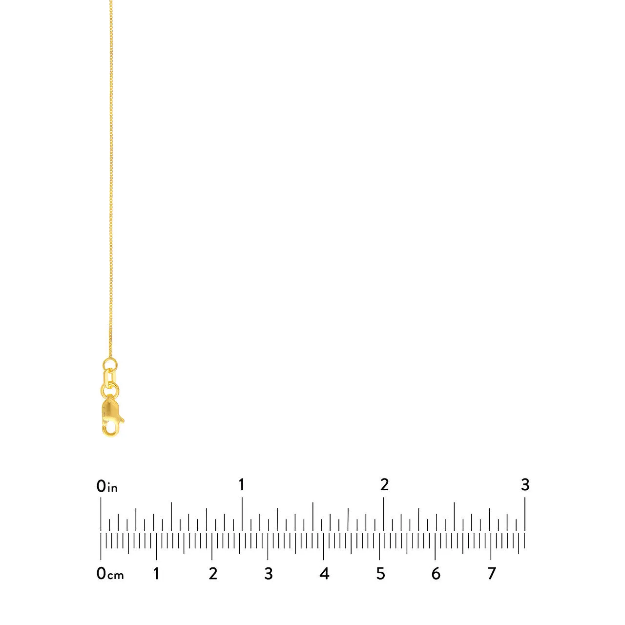 14K Yellow Gold and White Gold 0.55mm Box Chain Necklaces with Lobster Lock