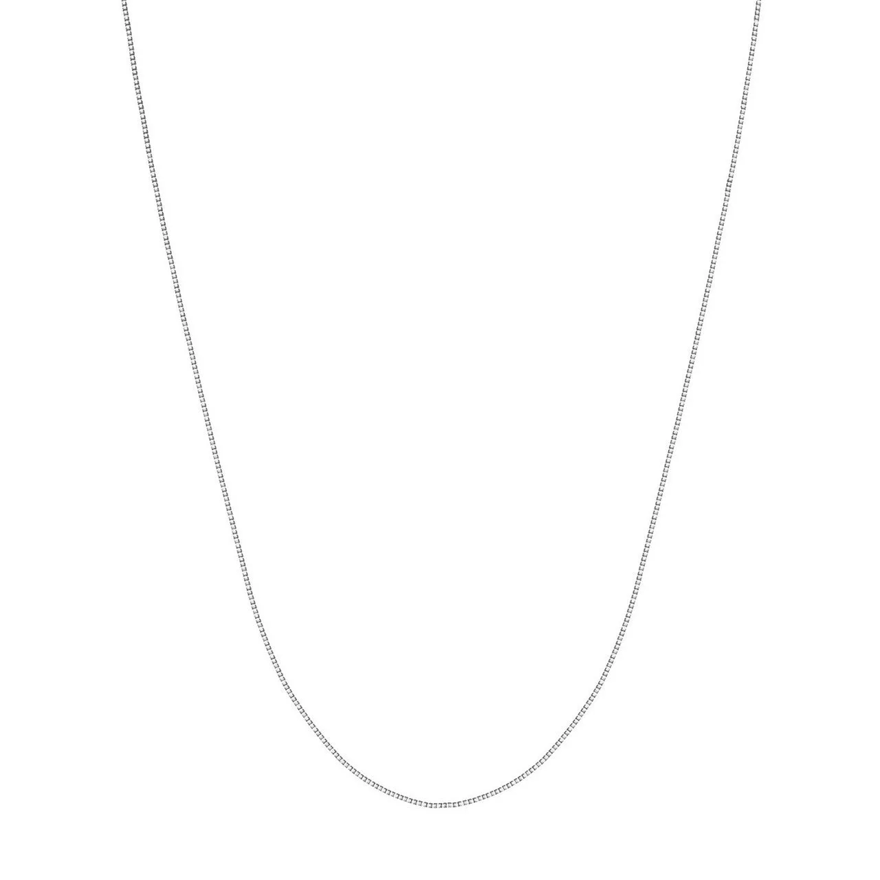 14K Yellow Gold and White Gold 0.55mm Box Chain Necklaces with Lobster Lock