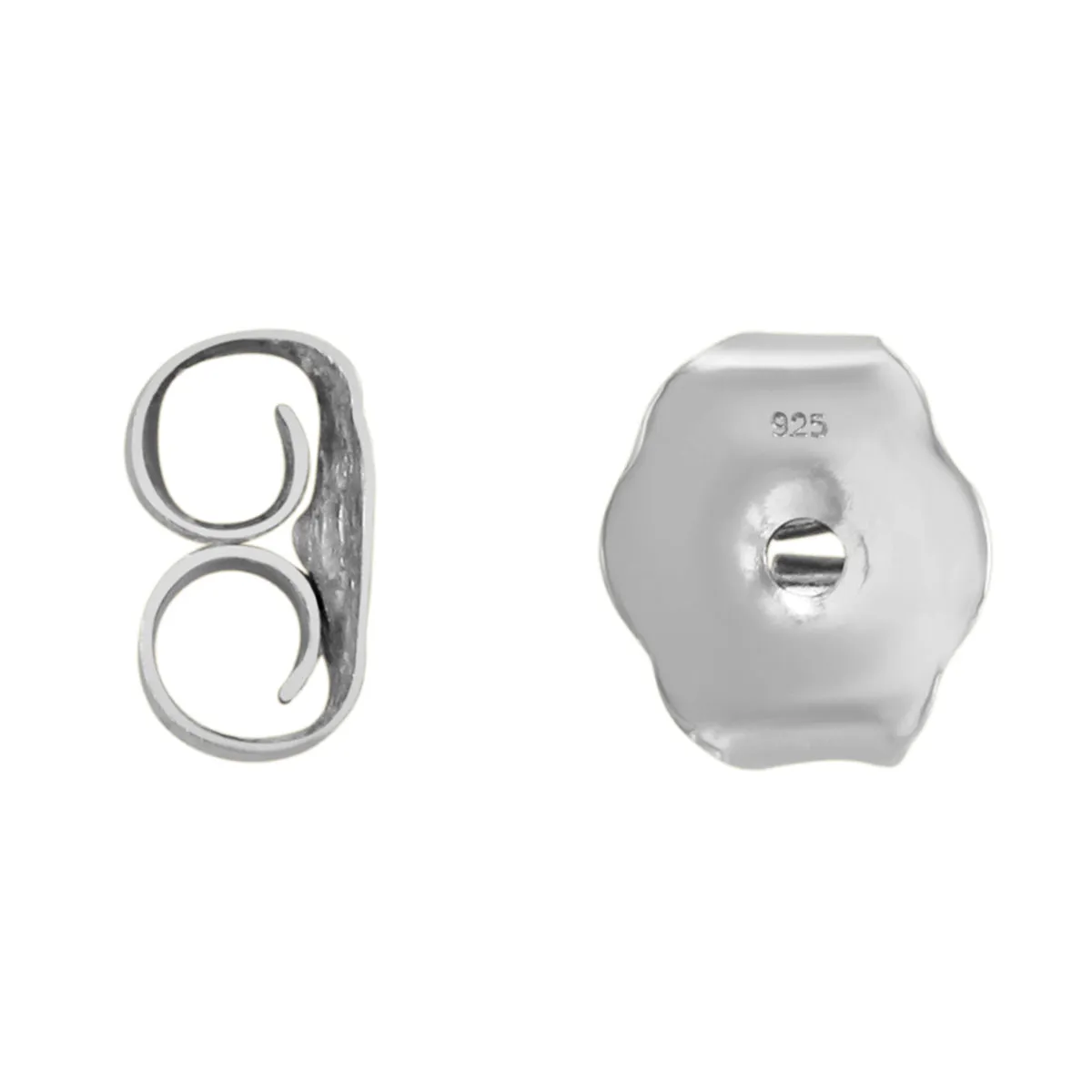 1/5 Carat Tw Round Solitaire Diamond Stud Earrings In .925 Sterling Silver