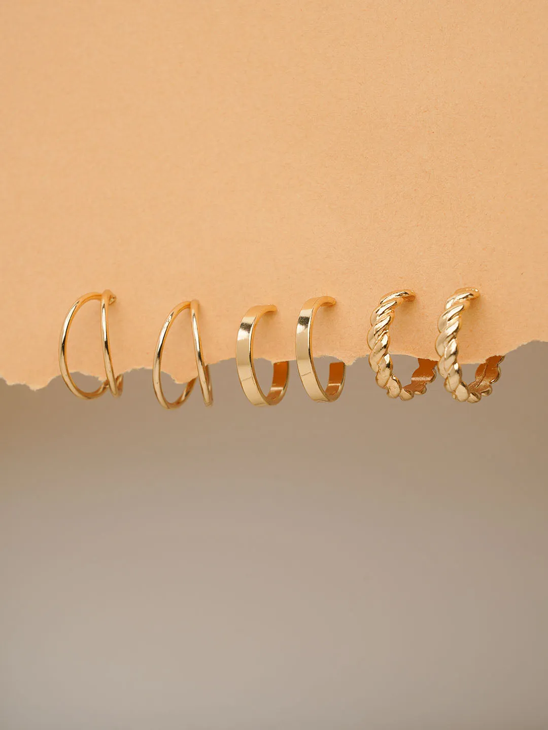 3 pairs Minimal Hoop Earrings