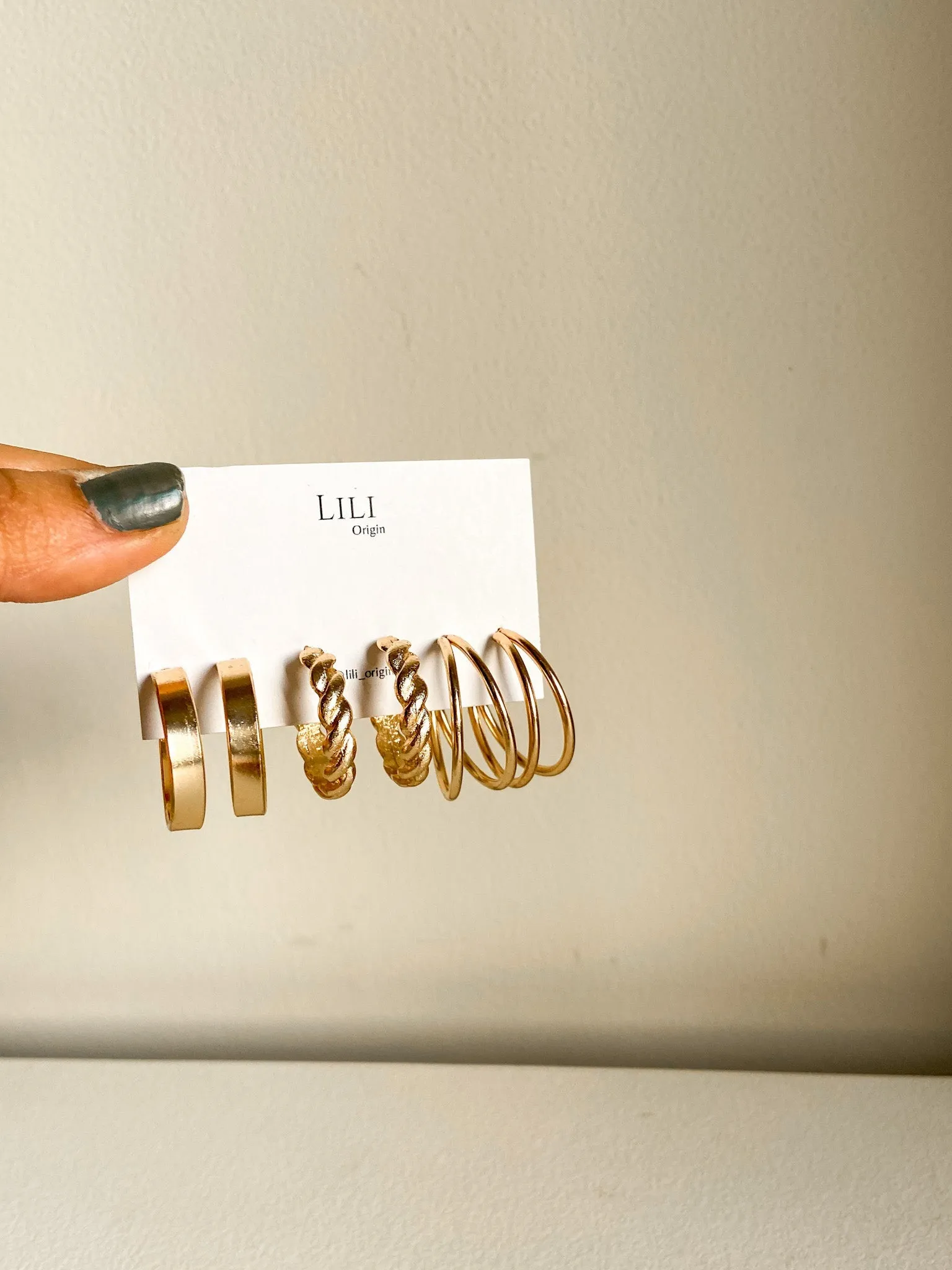 3 pairs Minimal Hoop Earrings