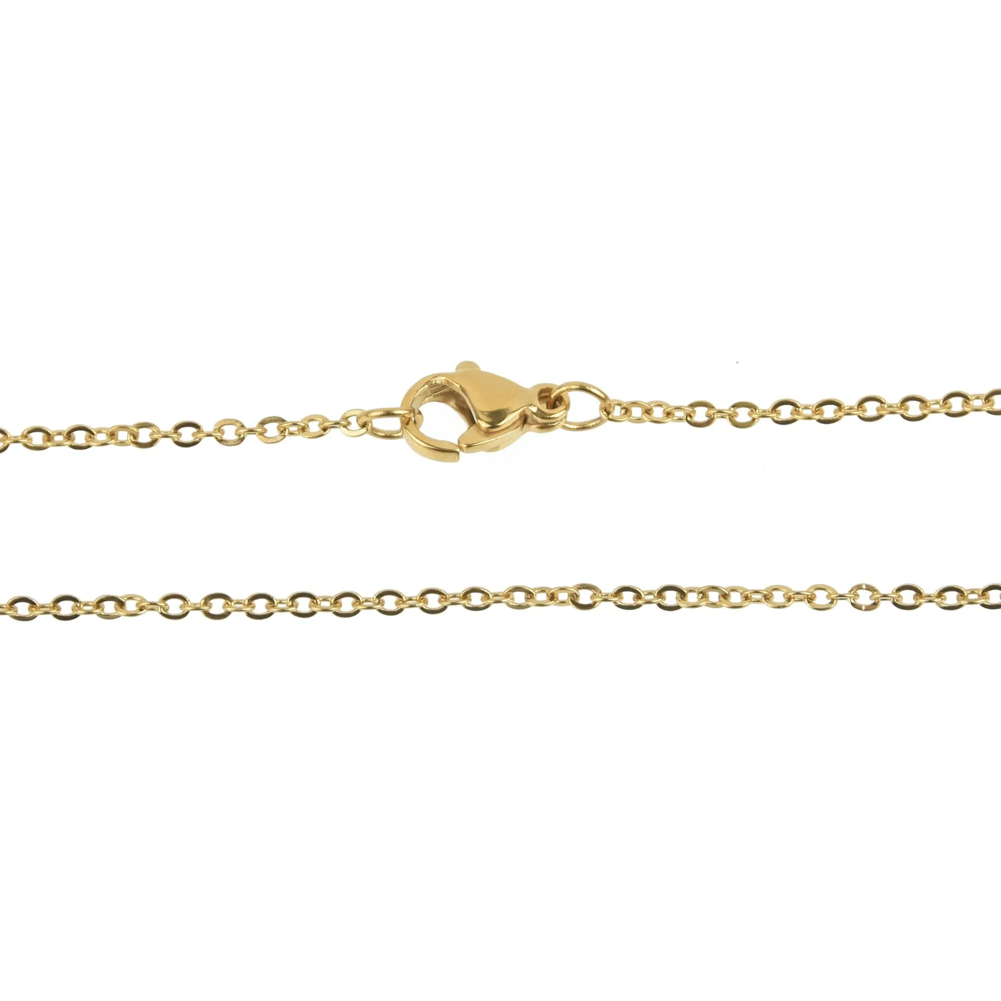 5 Gold 18" Necklace Chains STAINLESS STEEL Cable Link 2mm links, fch1167