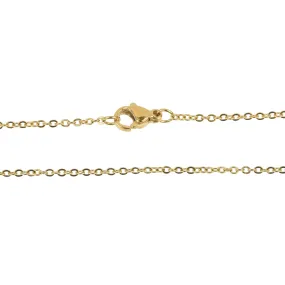 5 Gold 18" Necklace Chains STAINLESS STEEL Cable Link 2mm links, fch1167