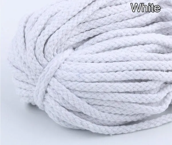 5MM braided cotton cord, Cotton Rope, Macrame Beading Artisan String