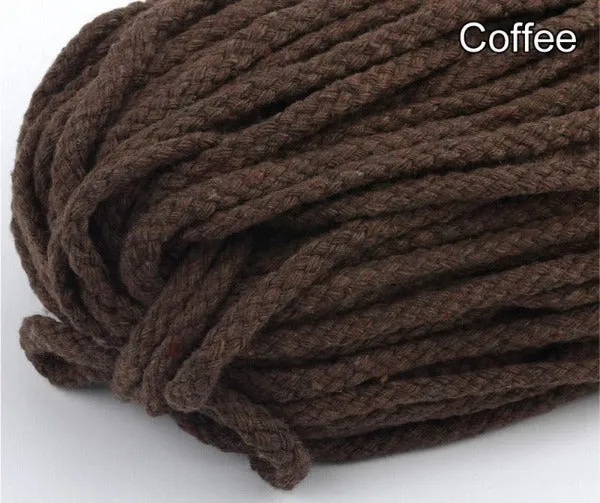 5MM braided cotton cord, Cotton Rope, Macrame Beading Artisan String