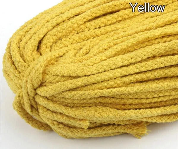 5MM braided cotton cord, Cotton Rope, Macrame Beading Artisan String