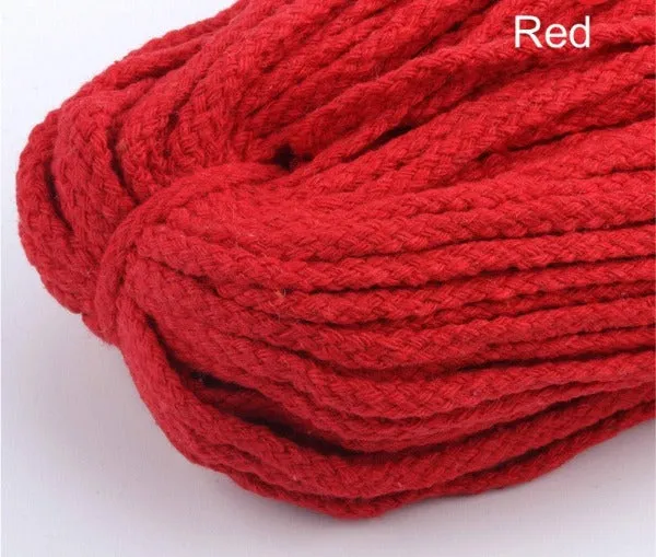 5MM braided cotton cord, Cotton Rope, Macrame Beading Artisan String