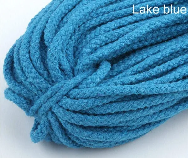 5MM braided cotton cord, Cotton Rope, Macrame Beading Artisan String