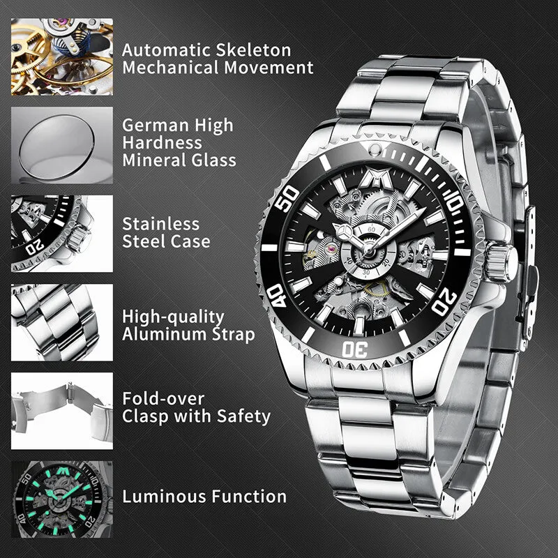 8215M | Mechanical Men Watch | Stainless Steel Band