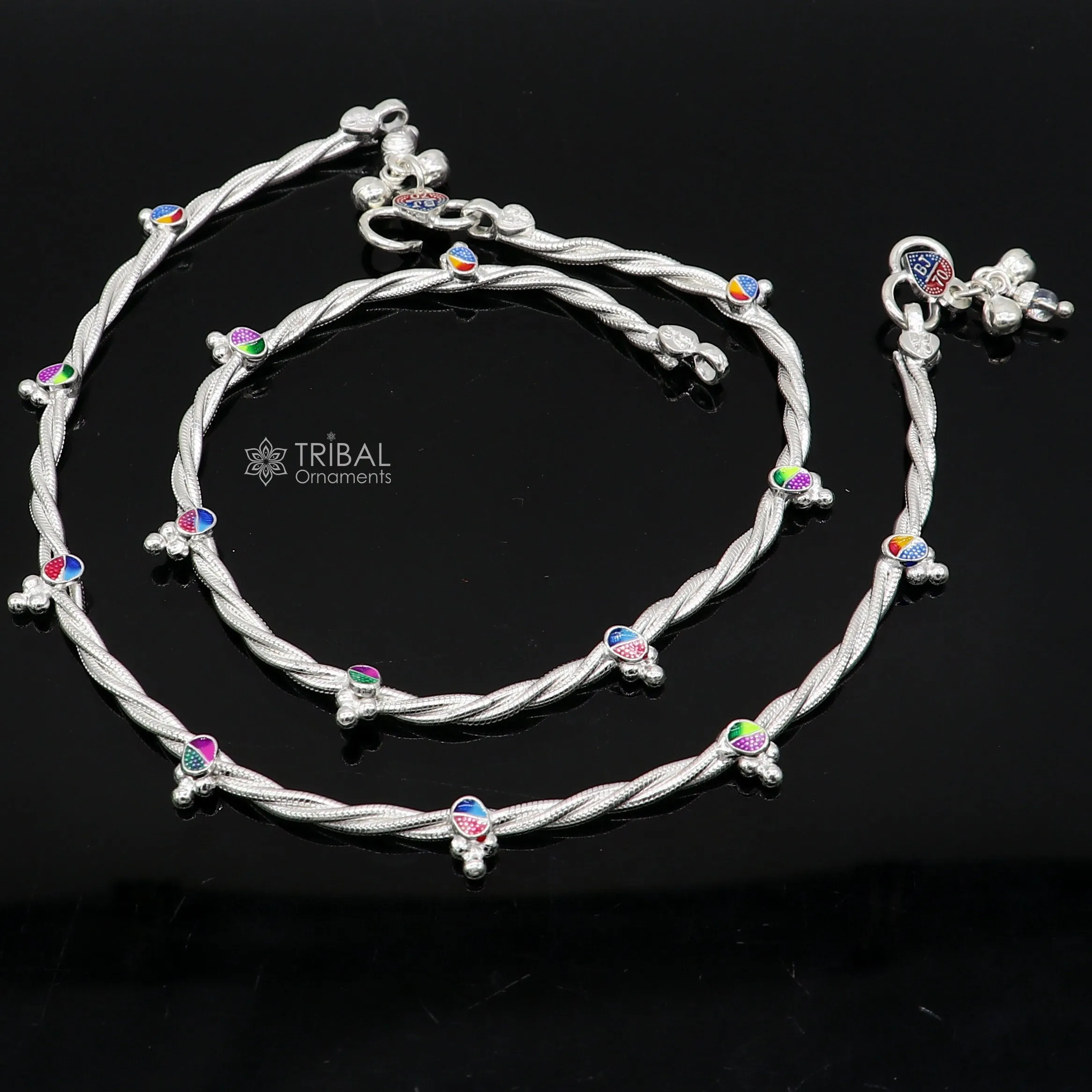925 sterling silver handmade stylish twisted design anklets amazing Ankle bracelet for gifting belly dance jewelry ank637