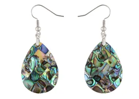 Alilang Mosaic Harmony Natural Abalone Shell Handmade Dangle Earrings Shell Jewelry