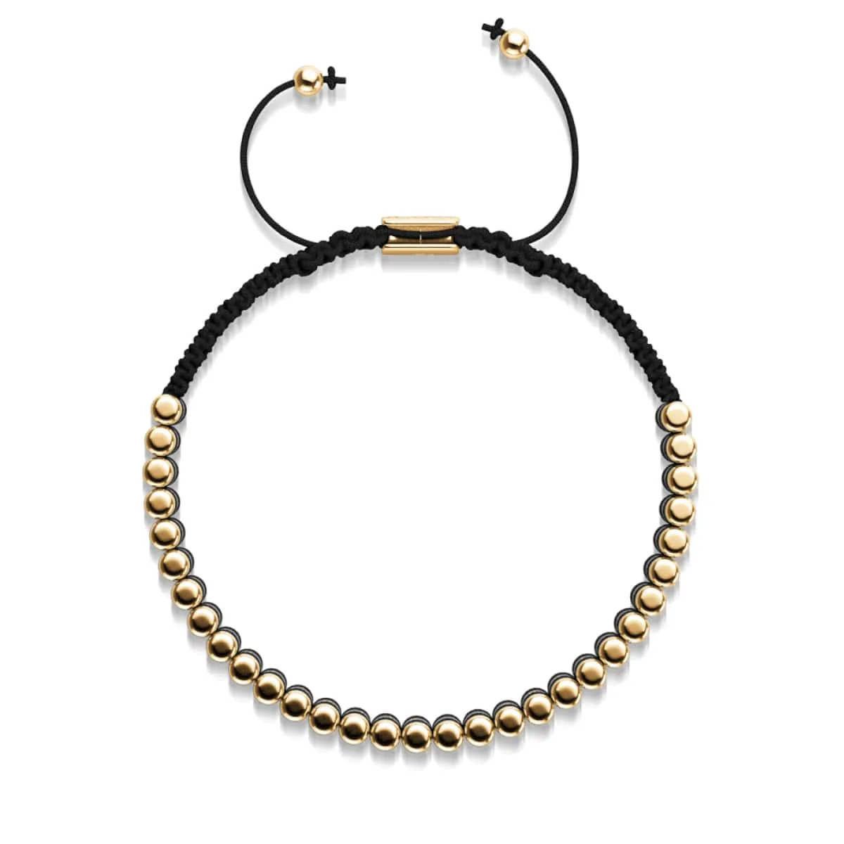 Amici | 18k Gold | Black | Macrame Bracelet