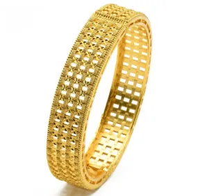 ANIID New Luxury Gold Plated Bangles For Women Arabic Bridal Charm Bracelet S4887018
