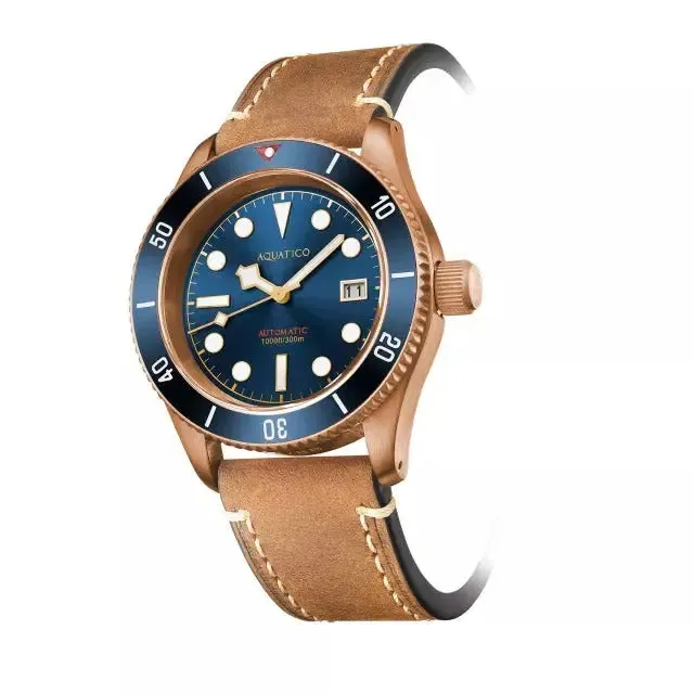 Aquatico Bronze Sea Star Blue Dial Watch (Ceramic Bezel)