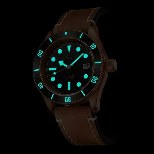 Aquatico Bronze Sea Star Blue Dial Watch (Ceramic Bezel)