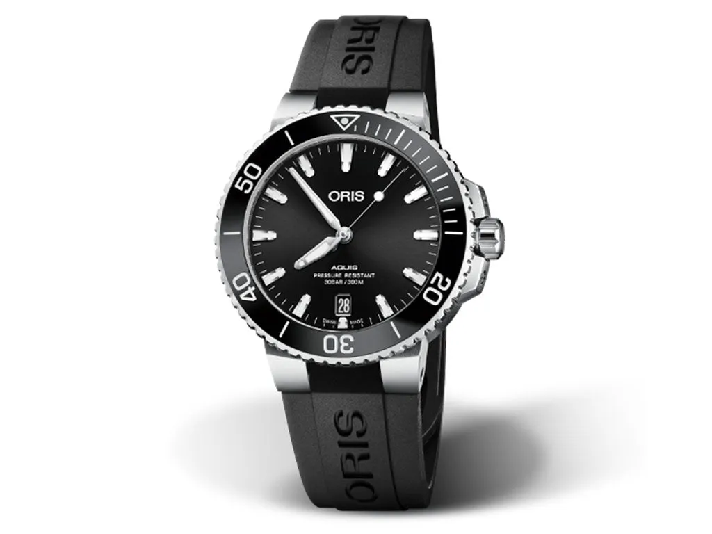 Aquis Date Black Sunburst - Rubber - 39.5mm - Ref. 01 733 7732 4134-07 4 21 64FC