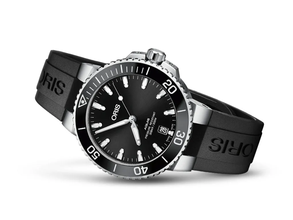 Aquis Date Black Sunburst - Rubber - 39.5mm - Ref. 01 733 7732 4134-07 4 21 64FC