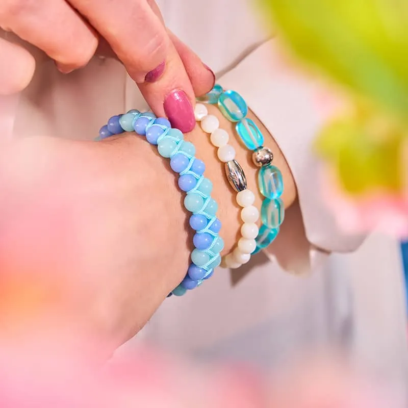 Azure x Ultramarine | Lumos Ceramic | Vitality Macrame Bracelet