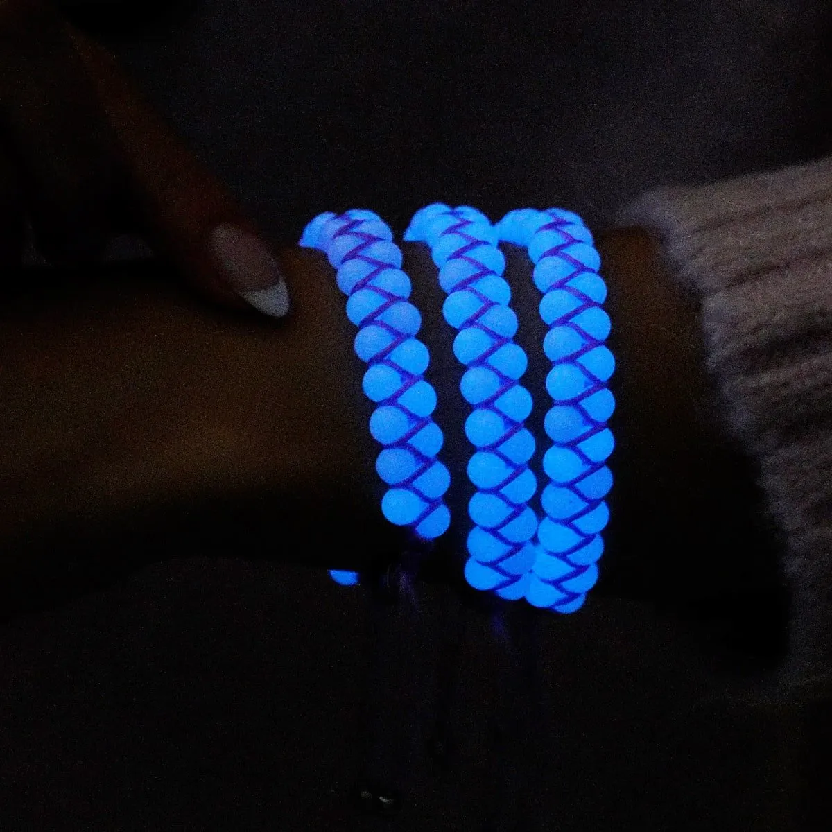 Azure x Ultramarine | Lumos Ceramic | Vitality Macrame Bracelet