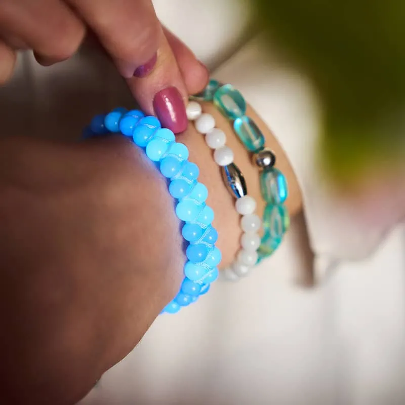 Azure x Ultramarine | Lumos Ceramic | Vitality Macrame Bracelet