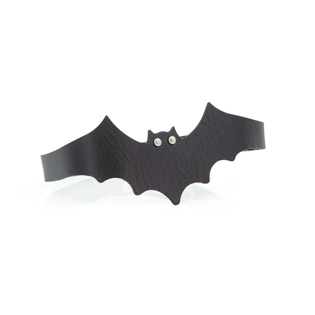Bat Shaped Vegan Leather Choker