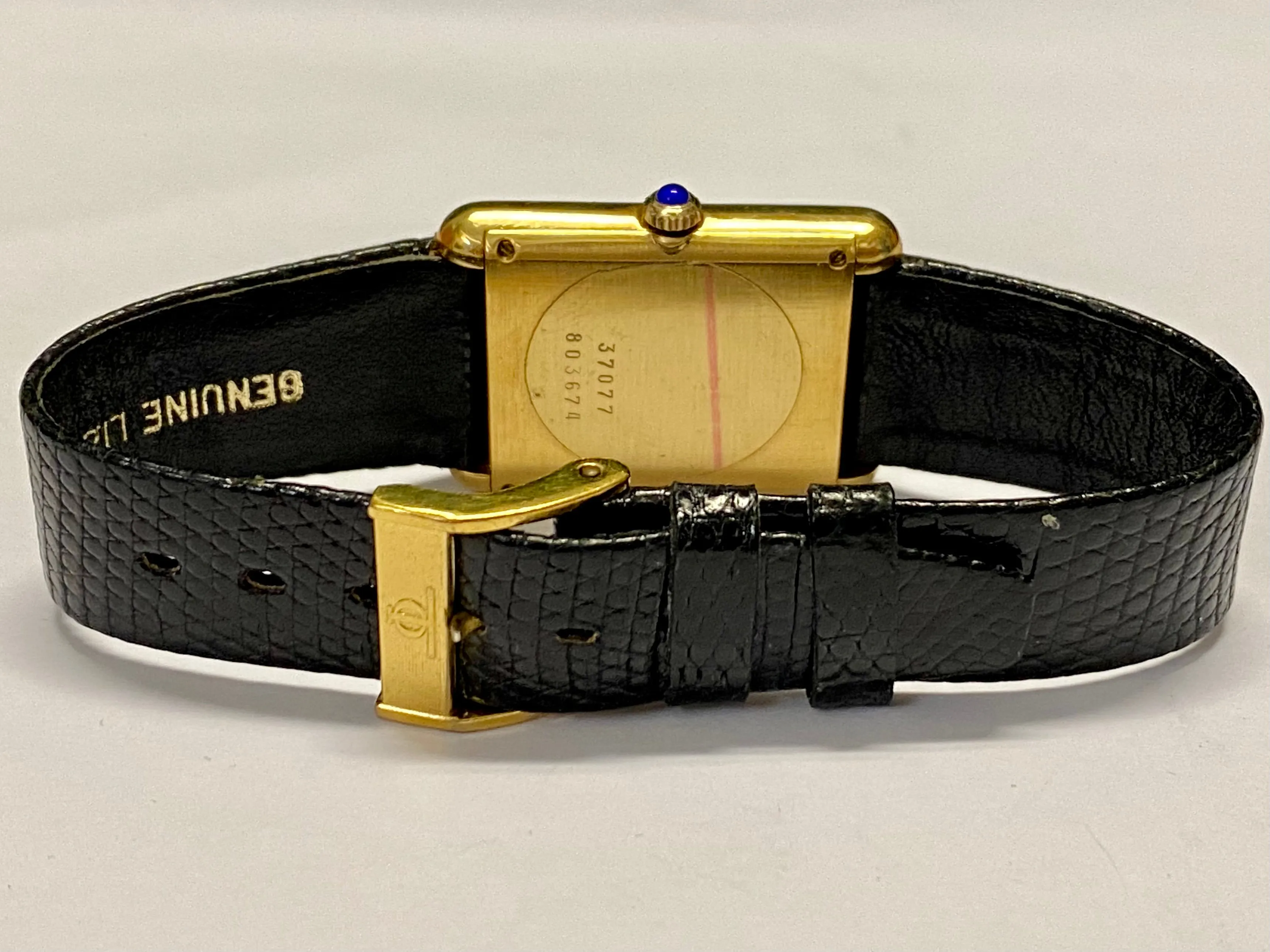 BAUME & MERCIER Beautiful 18K YG Tank Style w/ Black Dial Watch - $16K APR w/COA