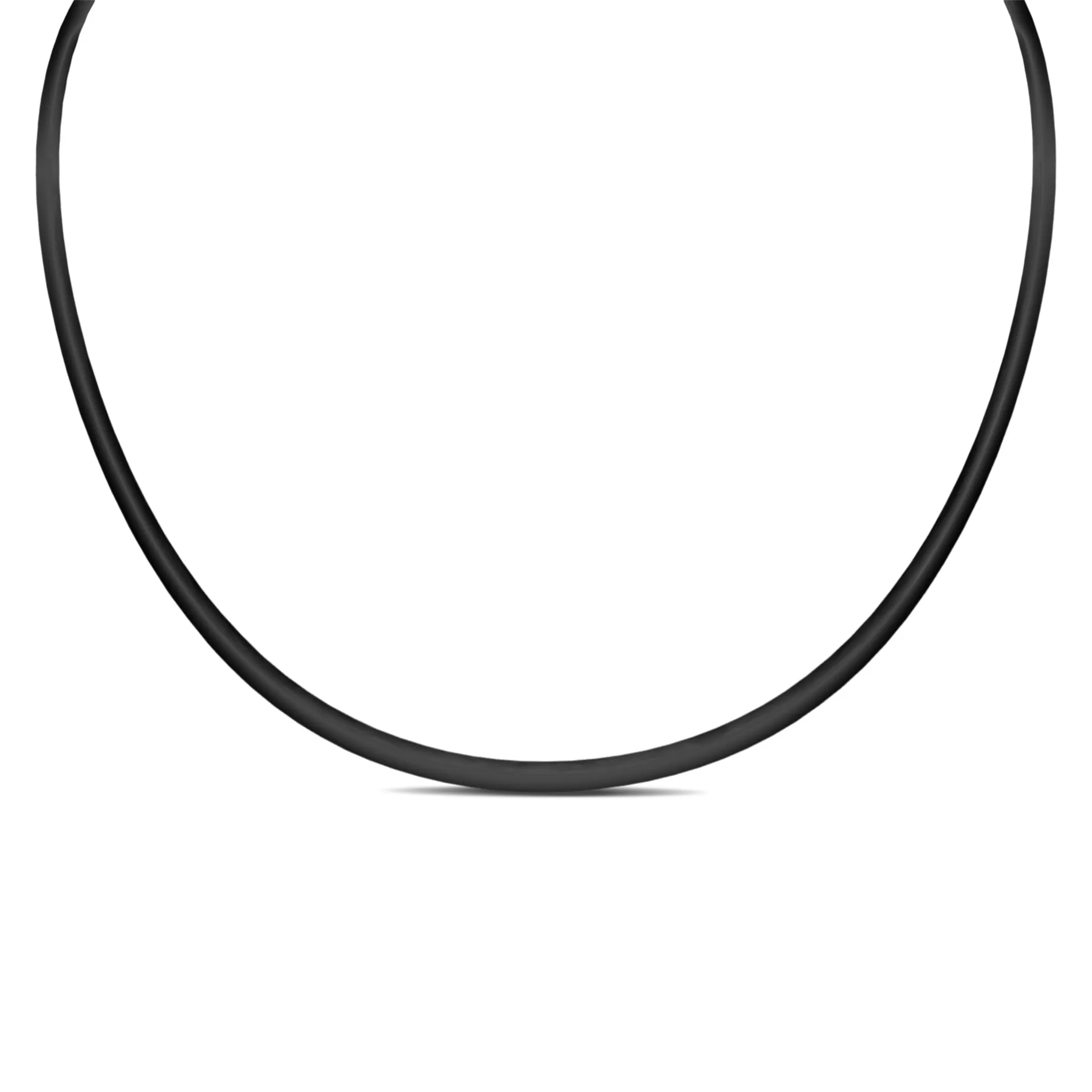 Black Leather Cord Necklace With Stainless Steel Lobster Clasp / CHJ0112