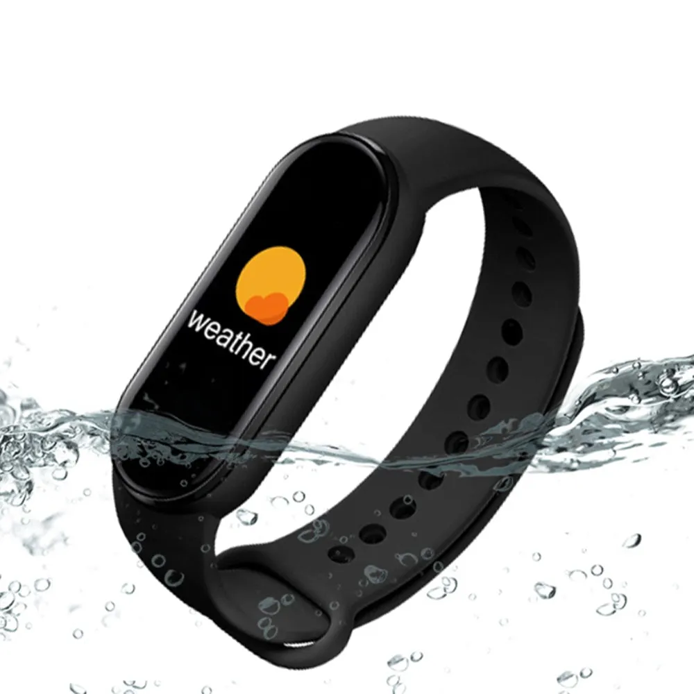 Bluetooth Smart Watch Fitness Bracelet Heart Rate Monitor Wrist Watch Black