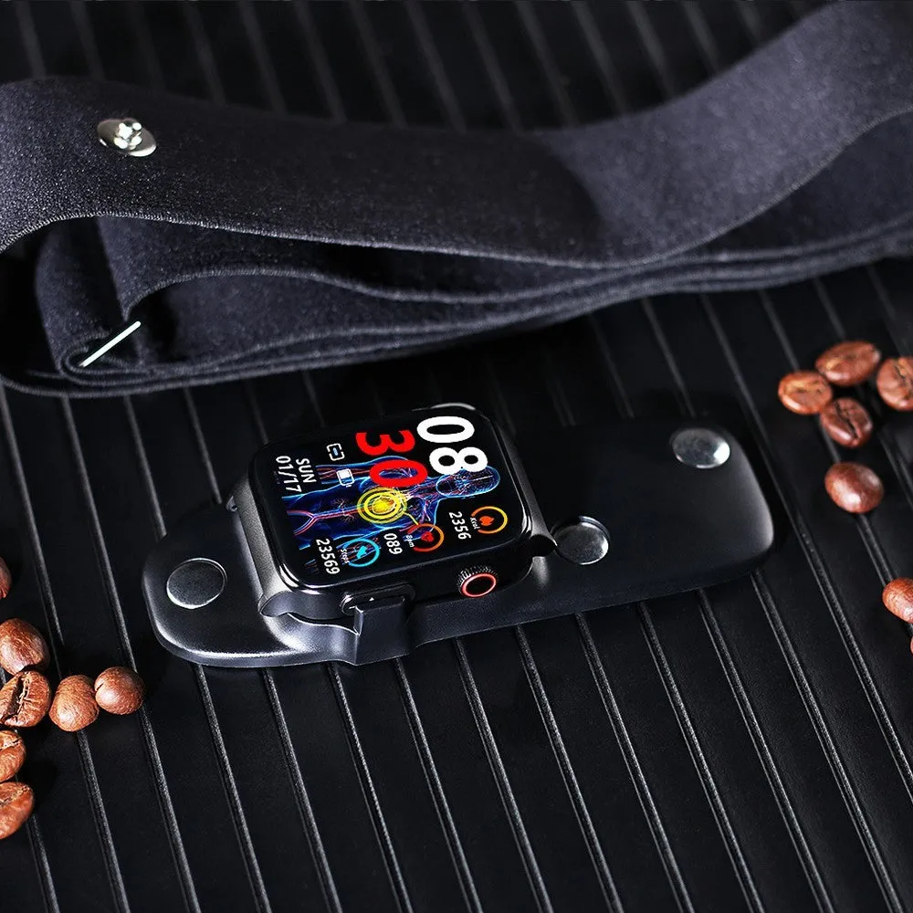 Bluetooth Smart Watch Sport Watch Blood Glucose ECG Monitoring Watch Black