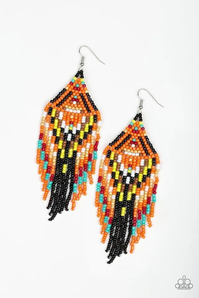 Boho Blast - Black Paparazzi Earrings