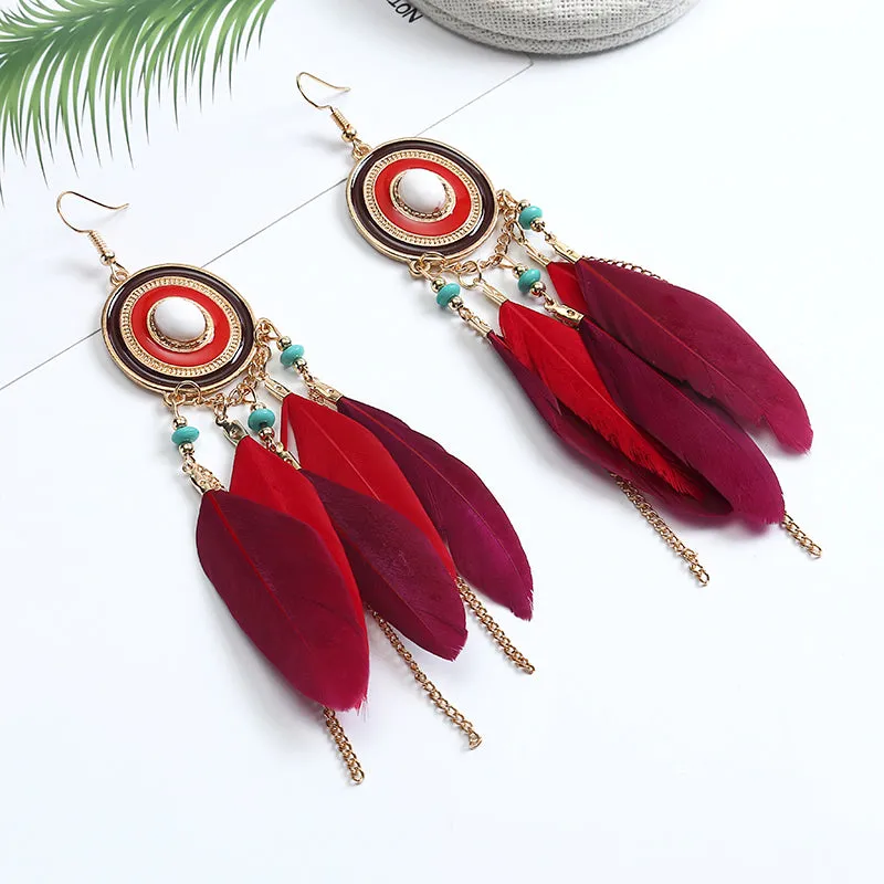 Boho Feather Earrings #B0002