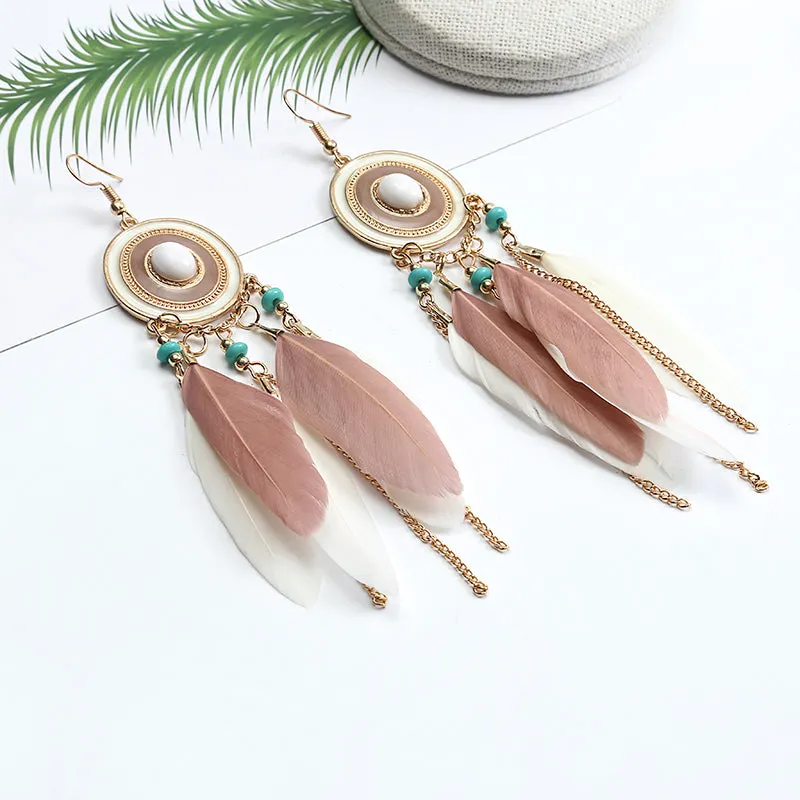 Boho Feather Earrings #B0002