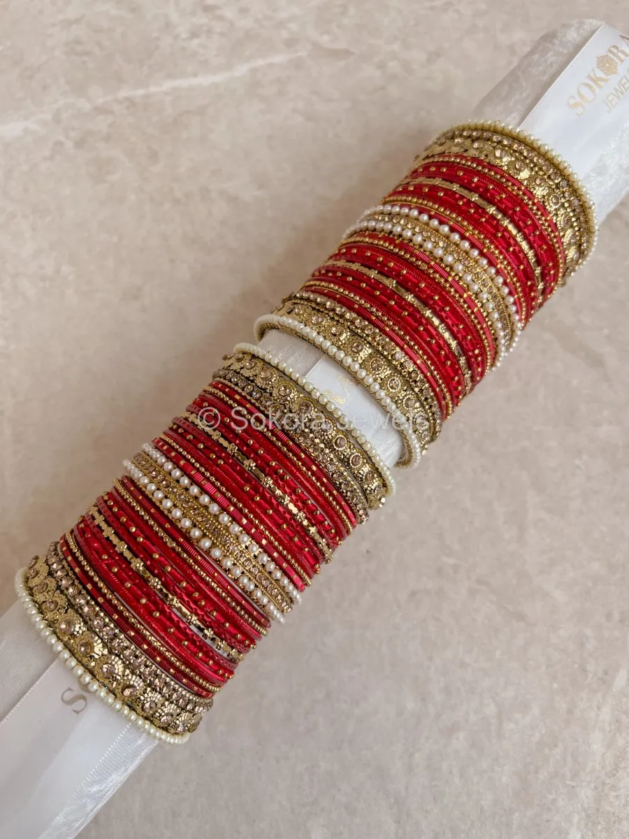 Bridal Red Bangle Set