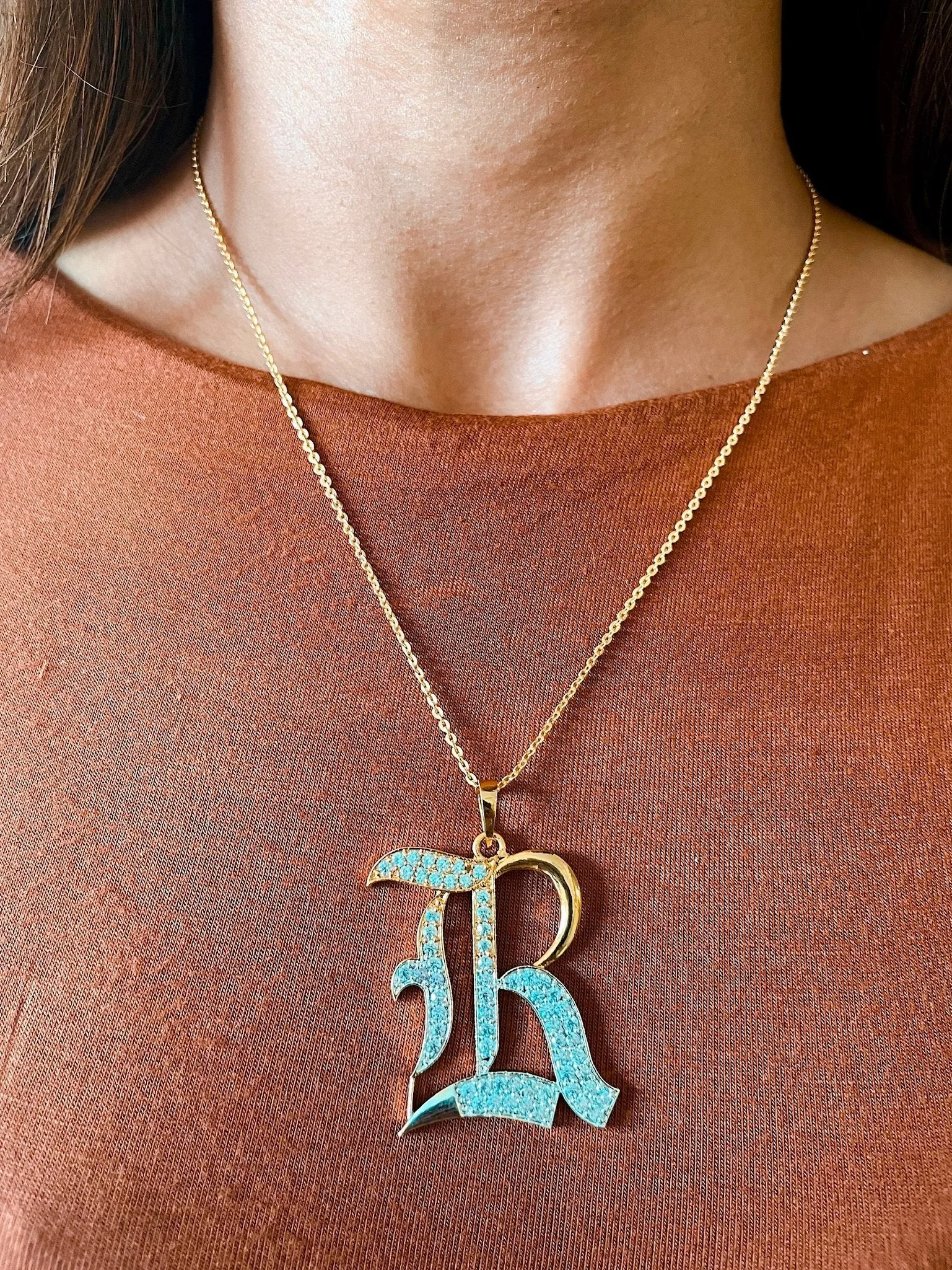 Brillo Iniziale Charm Necklace