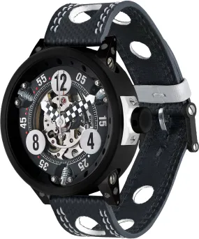 B.R.M Watch RG-46 Checked Black Red Hands