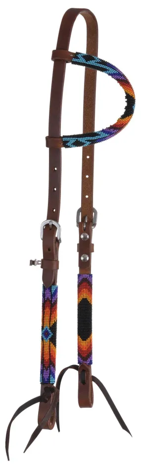 Circle Y Colorful Infinity Wrap Beaded One Ear Headstall