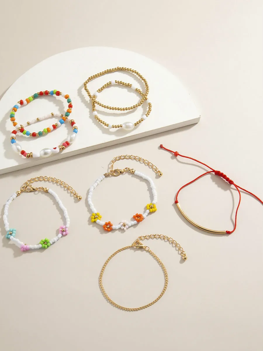 Colorful Beaded Bracelet Set