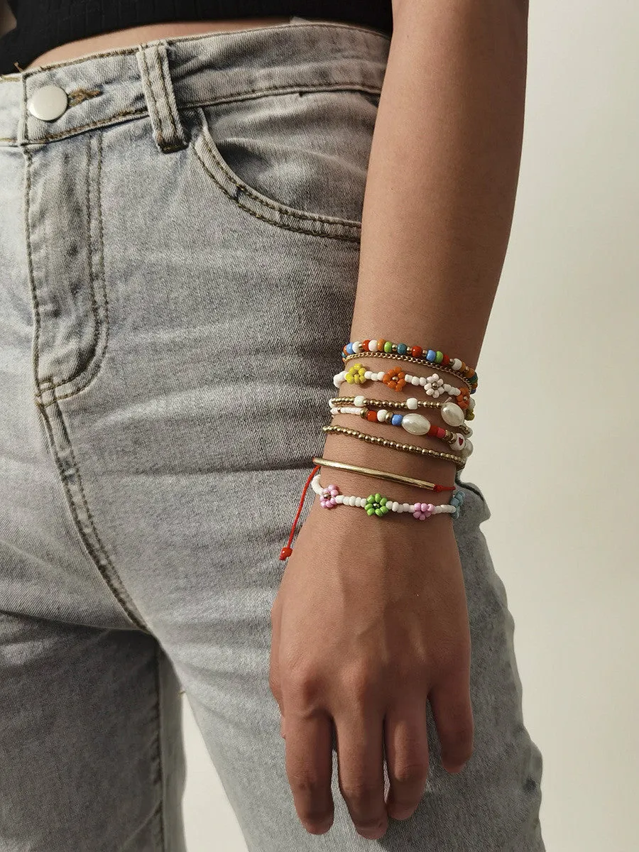 Colorful Beaded Bracelet Set
