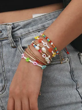 Colorful Beaded Bracelet Set