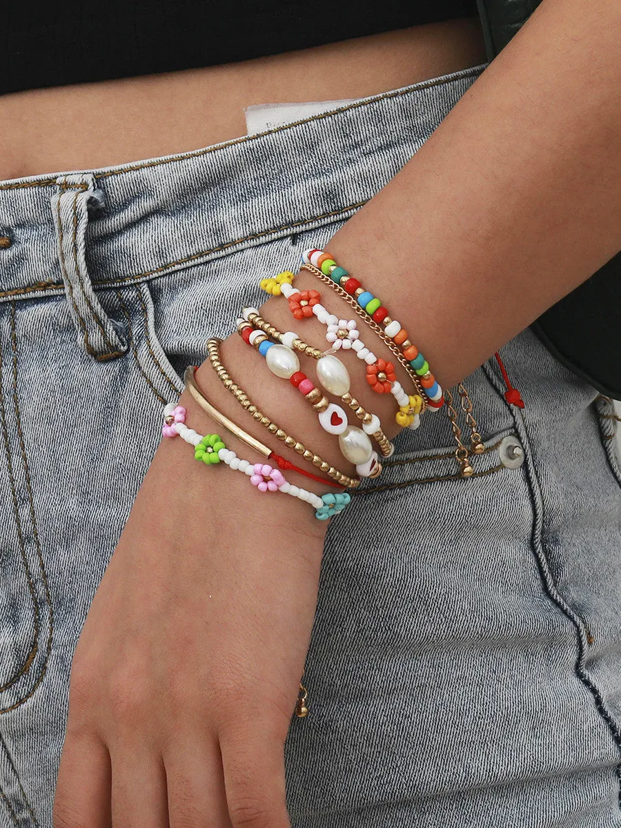 Colorful Beaded Bracelet Set