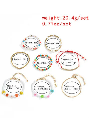 Colorful Beaded Bracelet Set