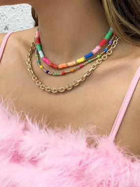 Colorful Beaded Set Necklace
