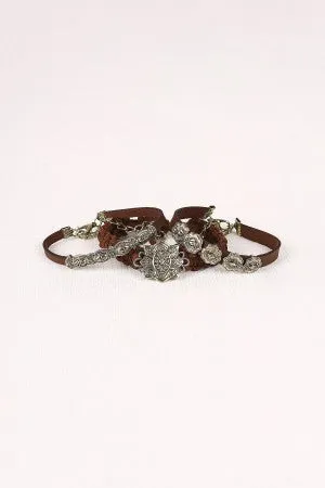Country Chic Vegan Leather Bracelet Set