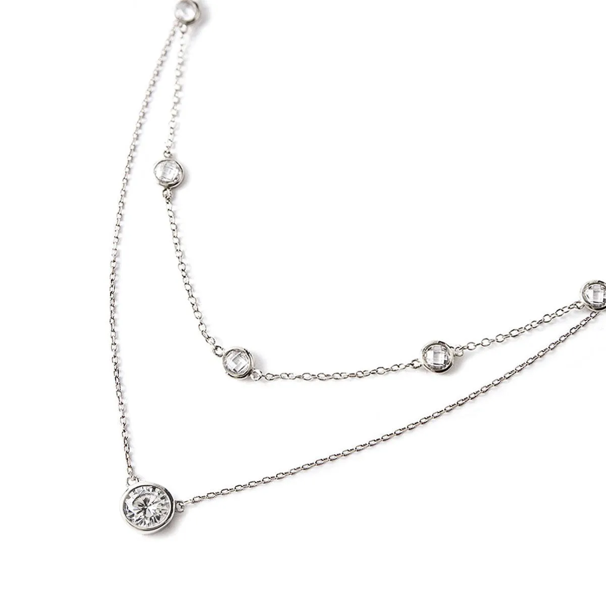 Crystal Chain Solitaire Layered Duo