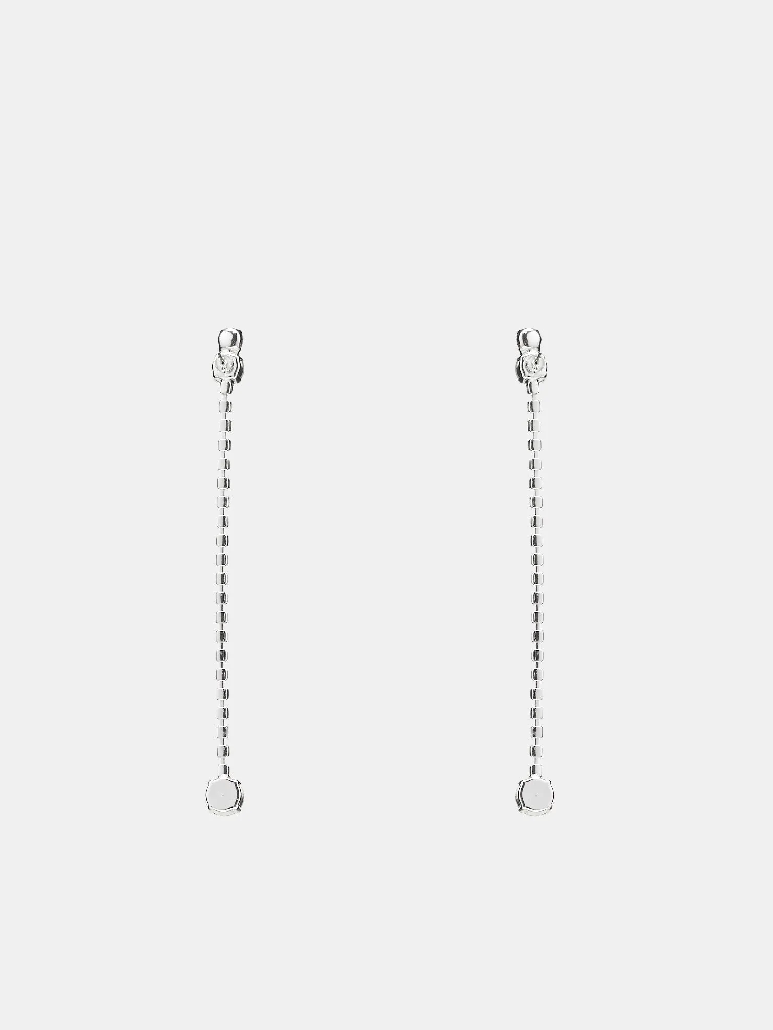 Crystal Strand Drop Earrings (904723-SILVER)