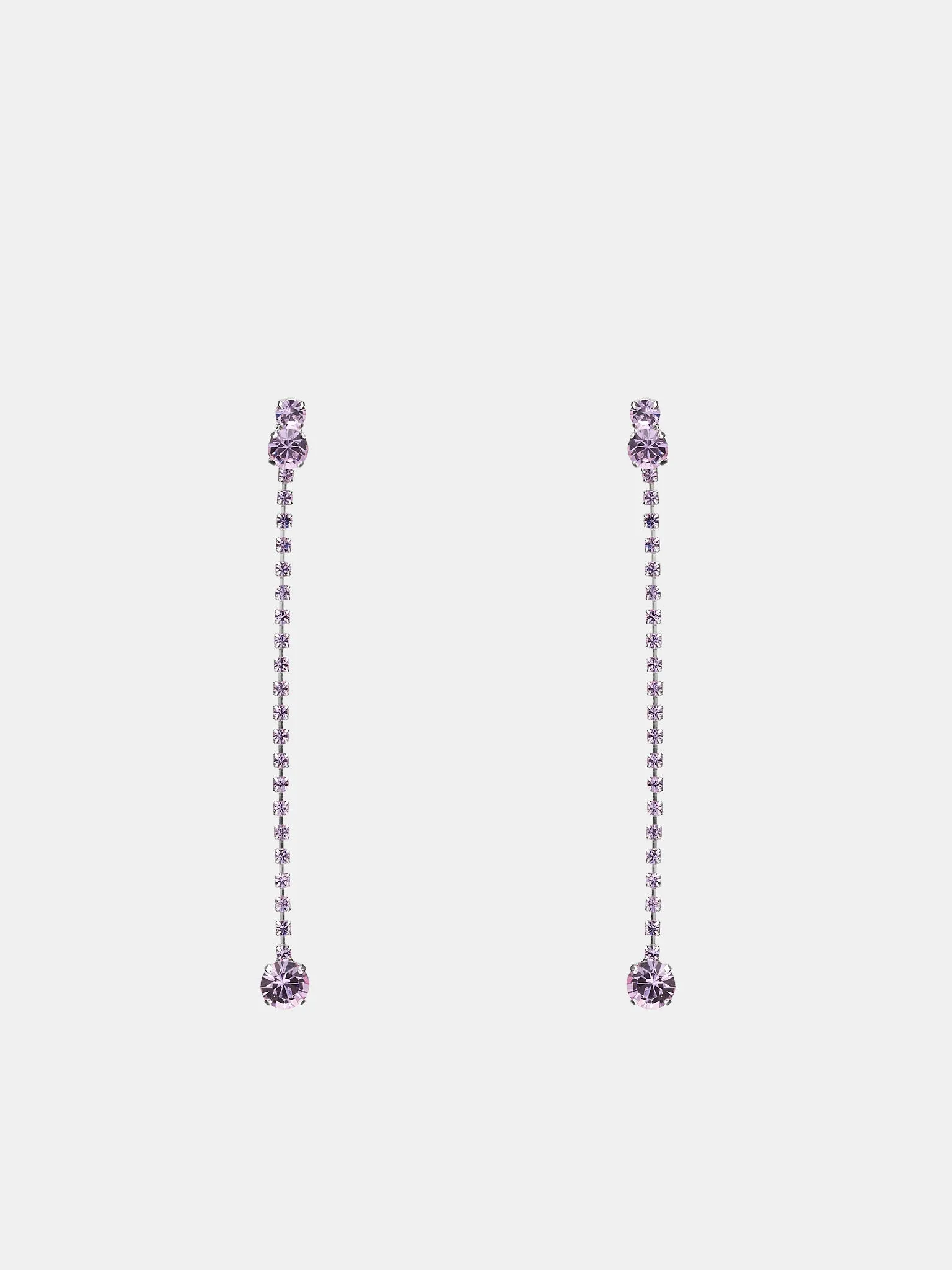 Crystal Strand Drop Earrings (904723-SILVER)