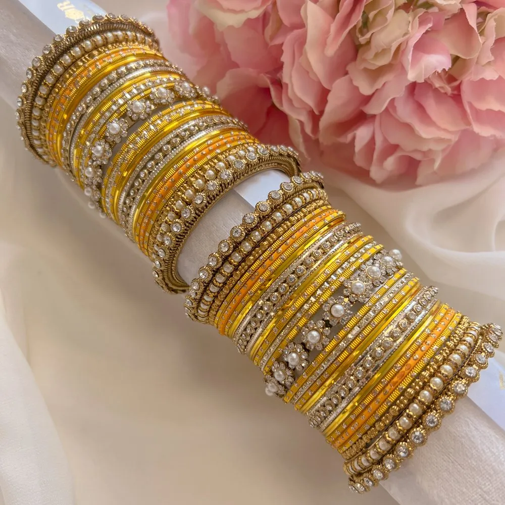 Daffodil Yellow Bangles Set
