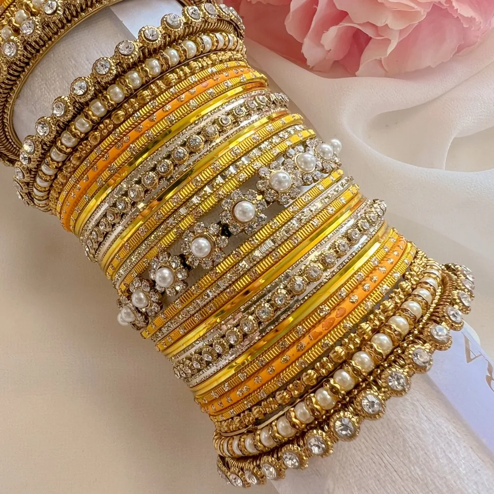Daffodil Yellow Bangles Set